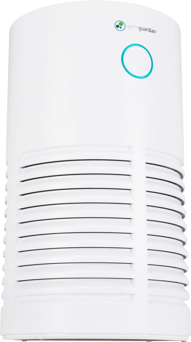 Angle View: GermGuardian - 15-inch 4-in-1 HEPA Filter Air Purifier for Homes, Medium Rooms, Allergies, Smoke, Dust, Dander - White