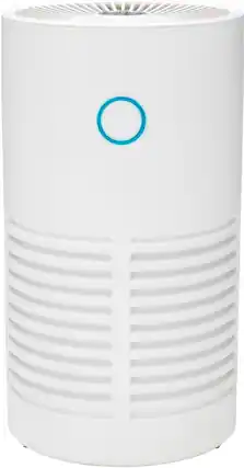 Front. GermGuardian - 15-inch Air Purifier with 360-Degree True HEPA Pure Filter and UV-C Light for 150 Sq. Ft Rooms - White.