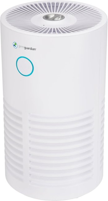 GermGuardian - 15-inch Air Purifier with 360-Degree True HEPA Pure  Filter and UV-C Light for 150 Sq. Ft Rooms - White_2