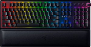 Razer - BlackWidow V3 Pro Full Size Wireless Mechanical Green Switch Gaming Keyboard with Chroma RGB Backlighting - Black - Front_Zoom
