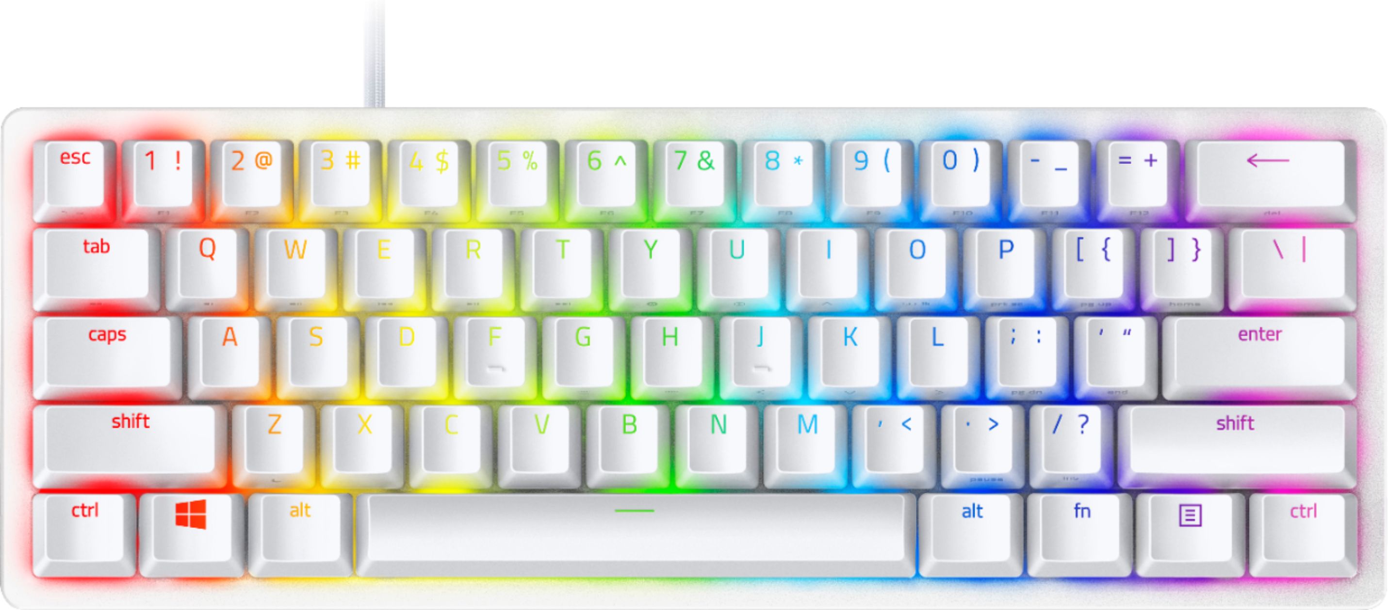 Razer - Huntsman Mini - Wired Optical Clicky Switch Gaming Keyboard - Mercury