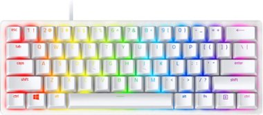 Razer - Huntsman Mini 60% Wired Optical Clicky Switch Gaming Keyboard with Chroma RGB Backlighting - Mercury - Front_Zoom