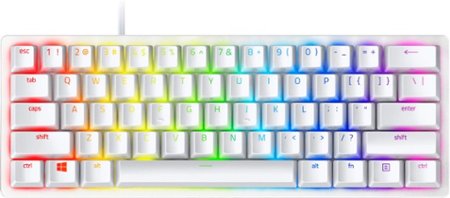 Razer - Huntsman Mini 60% Wired Optical Clicky Switch Gaming Keyboard with Chroma RGB Backlighting - Mercury