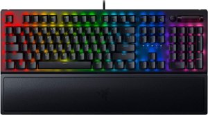 Razer - Blackwidow V3 Full Size Wired Mechanical Green Clicky Tactile Switch Gaming Keyboard with Chroma RGB Backlighting - Black - Angle_Zoom