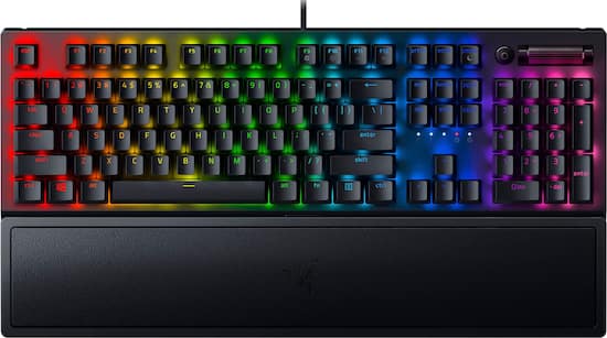 Razer Blackwidow V3 Wired Mechanical Gaming Green Clicky Tactile Switch Keyboard With Rgb Chroma Backlighting Black Rz03 R3u1 Best Buy