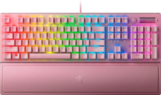 Front Zoom. Razer - Blackwidow V3 Full Size Wired Mechanical Green Clicky Tactile Switch Gaming Keyboard with Chroma RGB Backlighting - Quartz.
