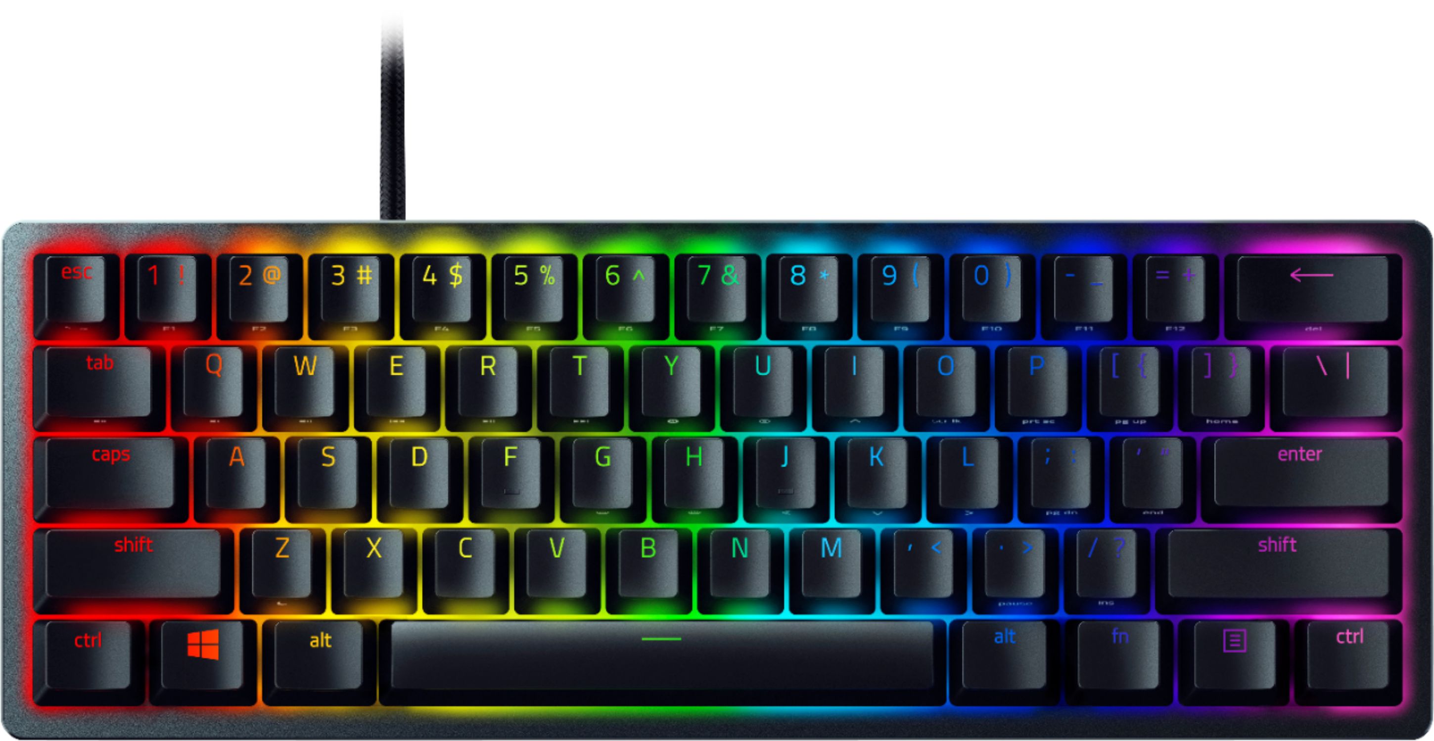 imperium Centrum indgang Razer Huntsman Mini 60% Wired Optical Linear Switch Gaming Keyboard with  Chroma RGB Backlighting Black RZ03-03390200-R3M1 - Best Buy