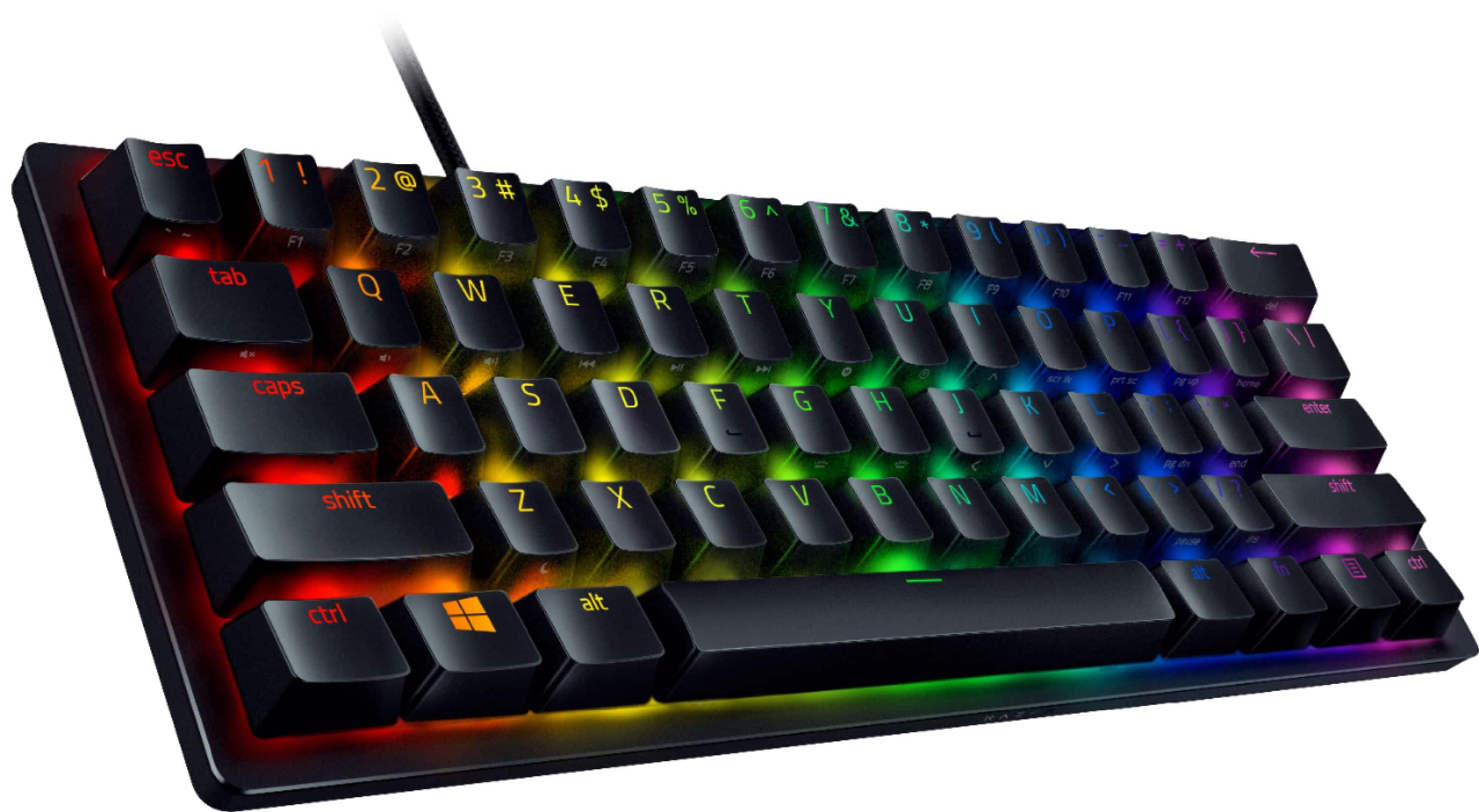 Razer Huntsman Mini 60% Wired Optical Linear Switch Gaming Keyboard with Chroma RGB Backlighting Black RZ03-03390200-R3M1 - Best Buy