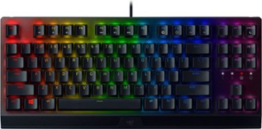 Razer - BlackWidow V3 TKL Wired Mechanical Green Clicky Tactile Switch Gaming Keyboard with Chroma RGB Backlighting - Black - Front_Zoom