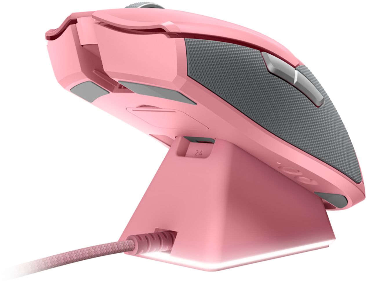 Ultraleicht, beidhändig, Speedflex-Kabel, optischer Fokus+ Sensor, Chroma RGB Beleuchtung Quartz Razer Viper Ultimate Pink mit Ladestation Kabellose Gaming Maus mit nur 74g Gewicht für PC / Mac 