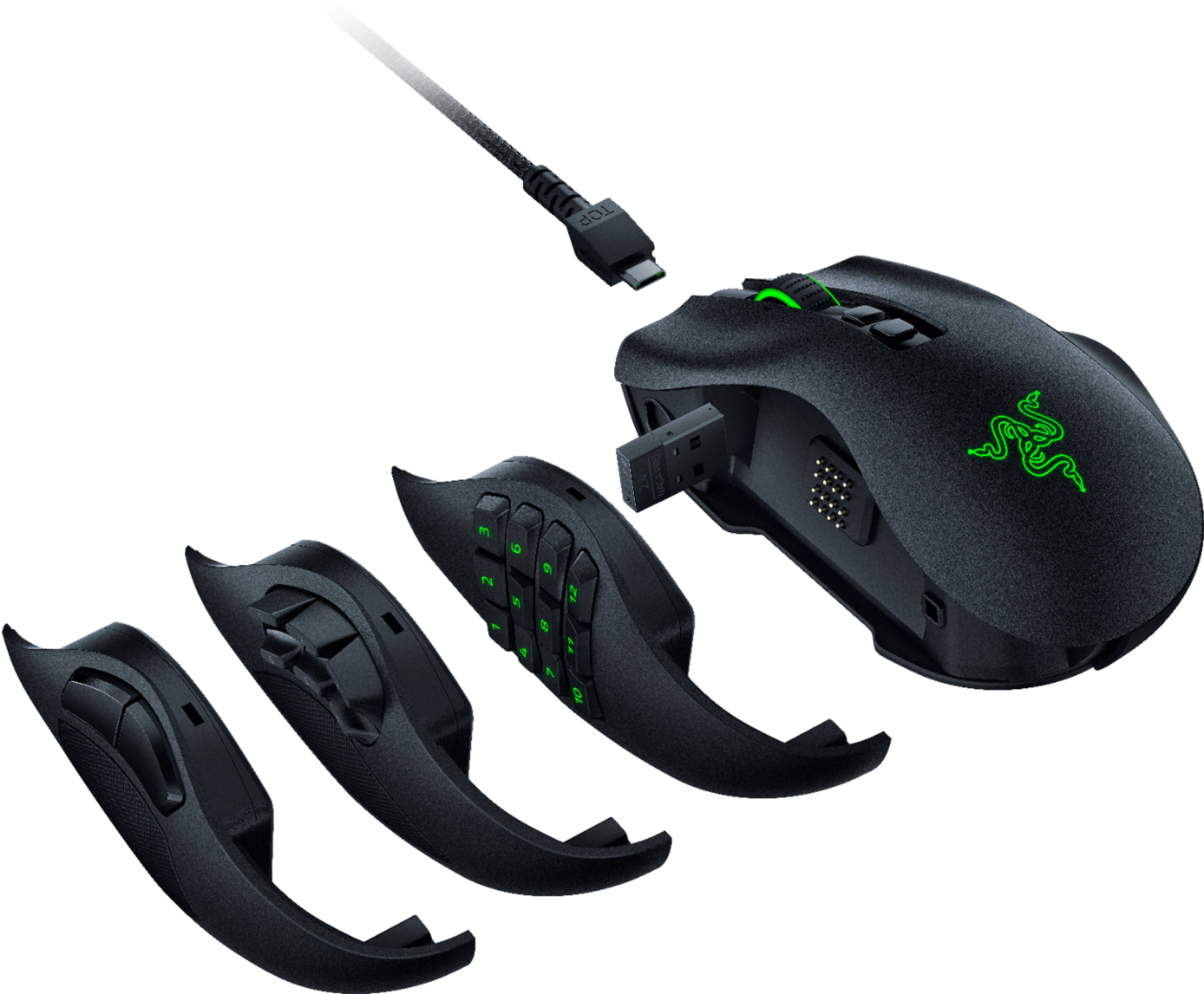  Razer Naga Pro Wireless Optical Gaming Mouse With Interchangeable Side 