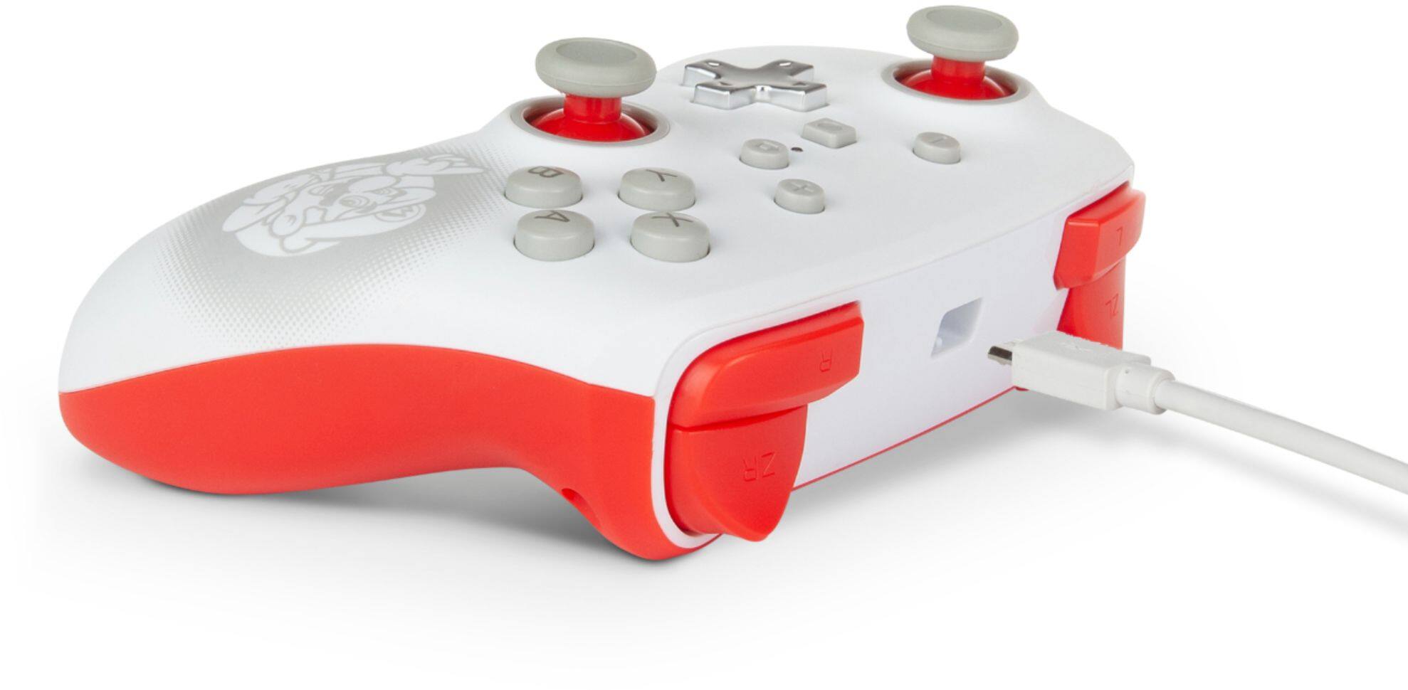 Alt View 12. PowerA - Enhanced Wired Controller for Nintendo Switch - Mario White.