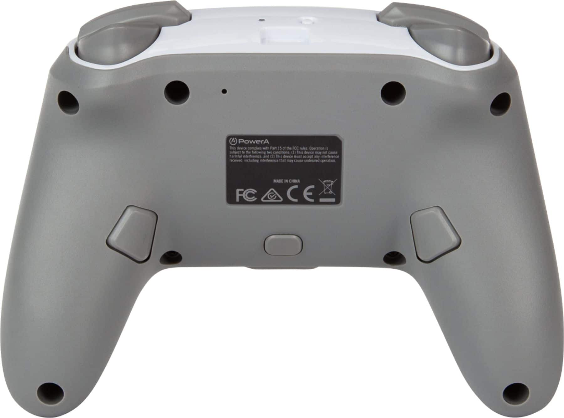 Back. PowerA - Enhanced Wireless Controller for Nintendo Switch - White.