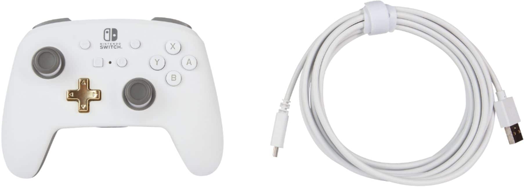 Alt View 15. PowerA - Enhanced Wireless Controller for Nintendo Switch - White.