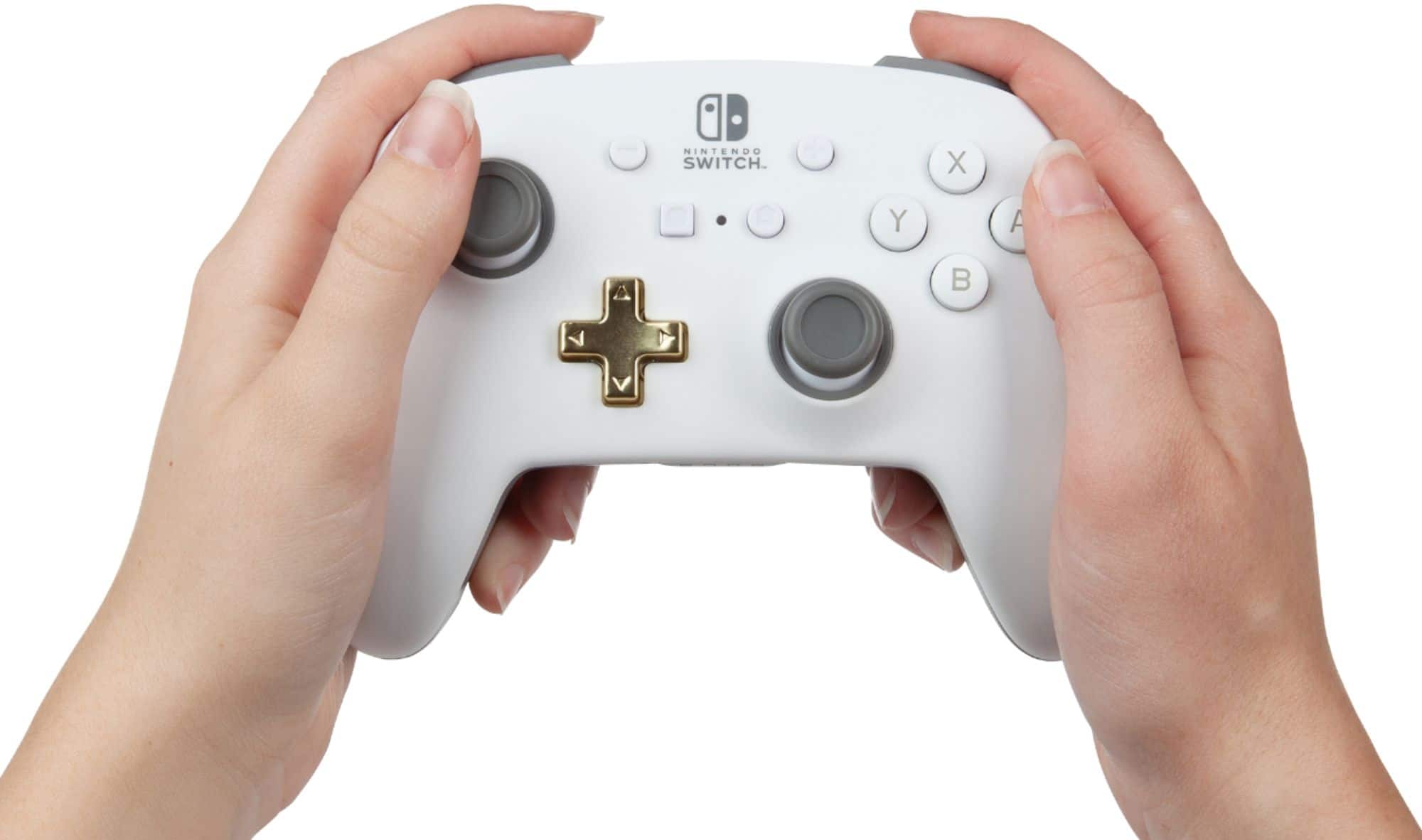 Alt View 16. PowerA - Enhanced Wireless Controller for Nintendo Switch - White.