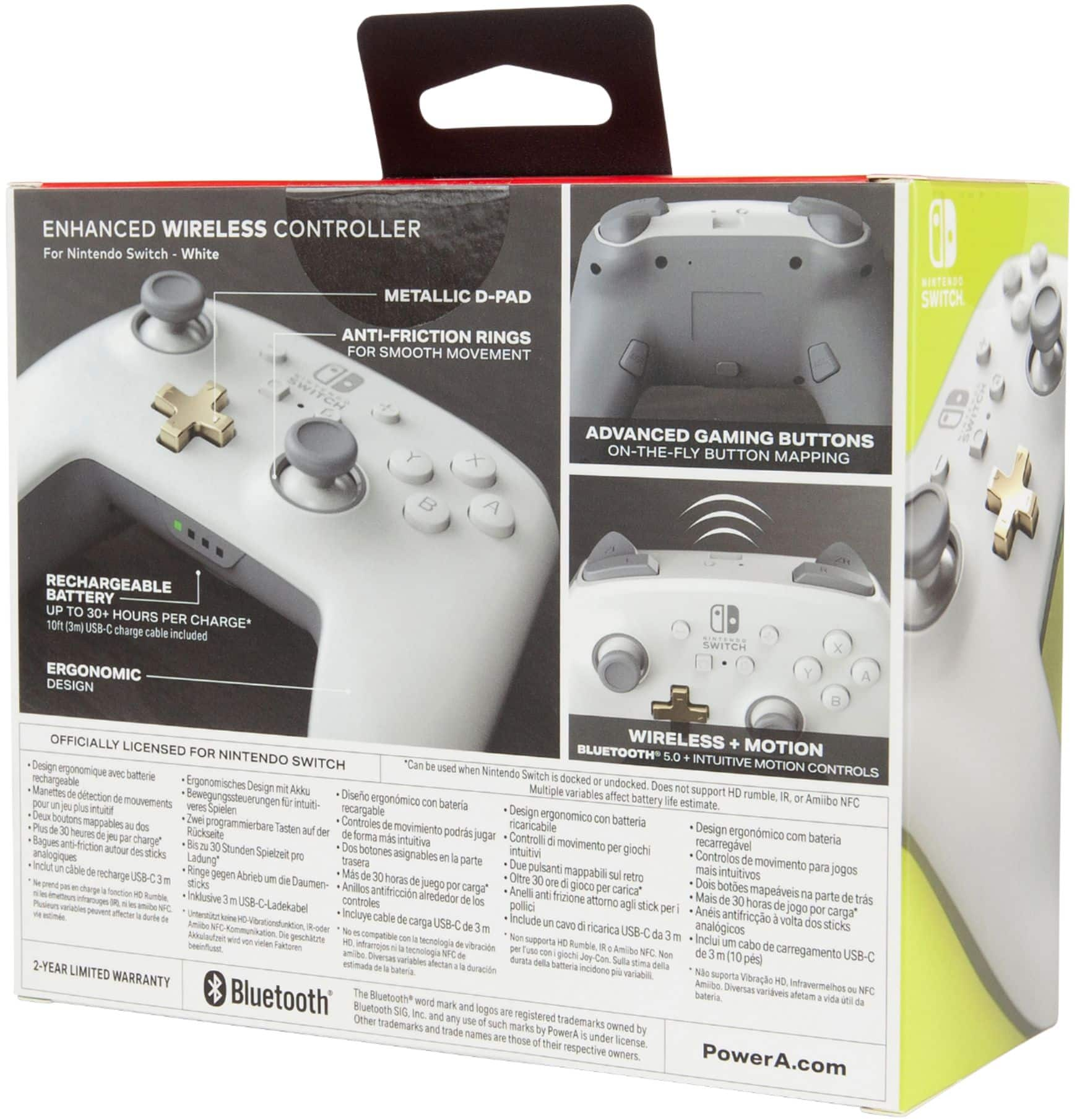 PowerA Enhanced Wireless Controller for Nintendo Switch White 1518390-01 -  Best Buy