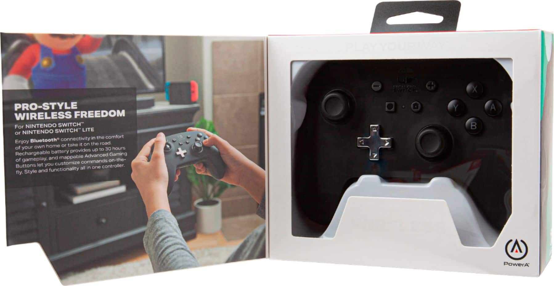 Alt View 17. PowerA - Enhanced Wireless Controller for Nintendo Switch - Black.