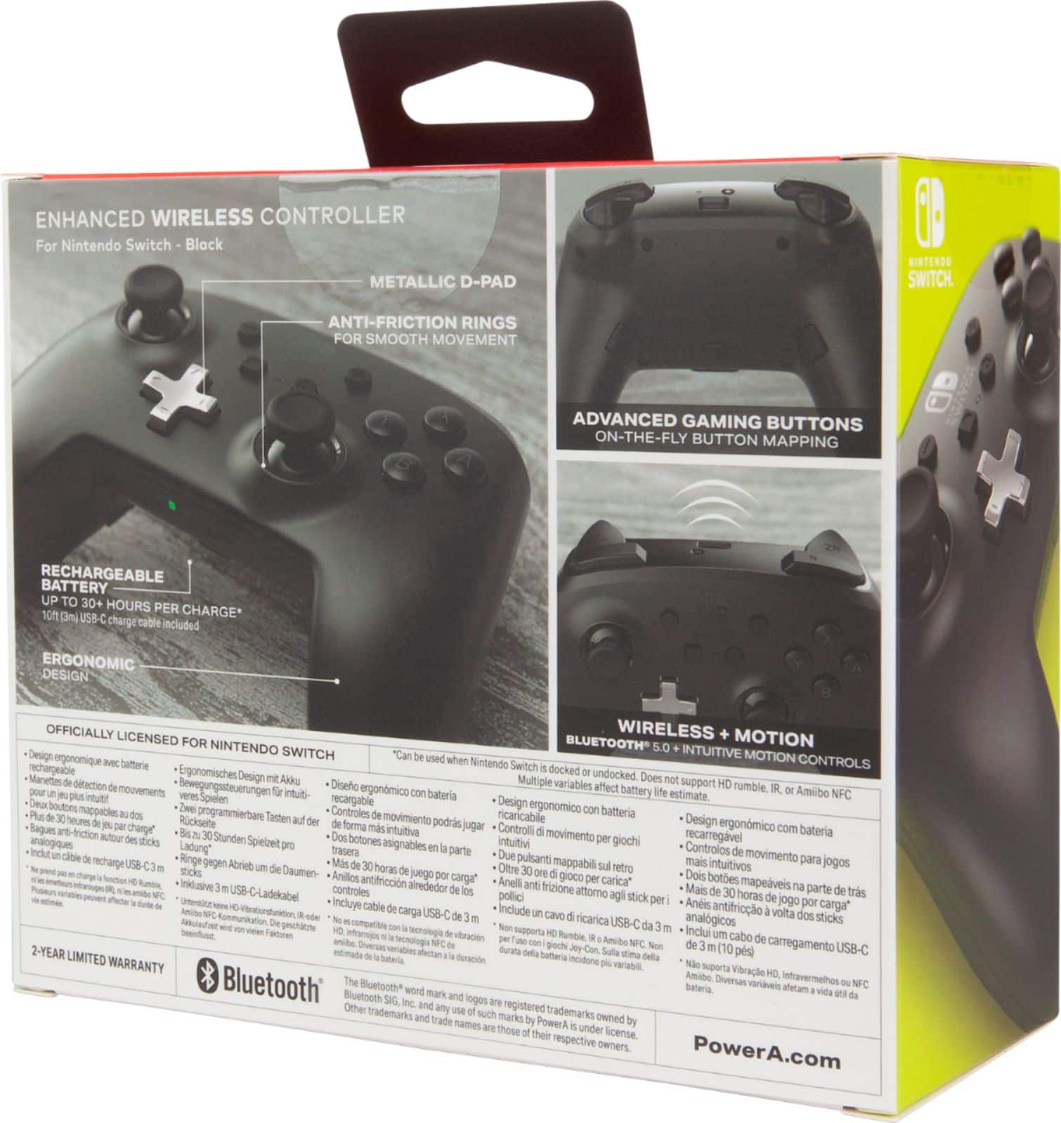Alt View 18. PowerA - Enhanced Wireless Controller for Nintendo Switch - Black.