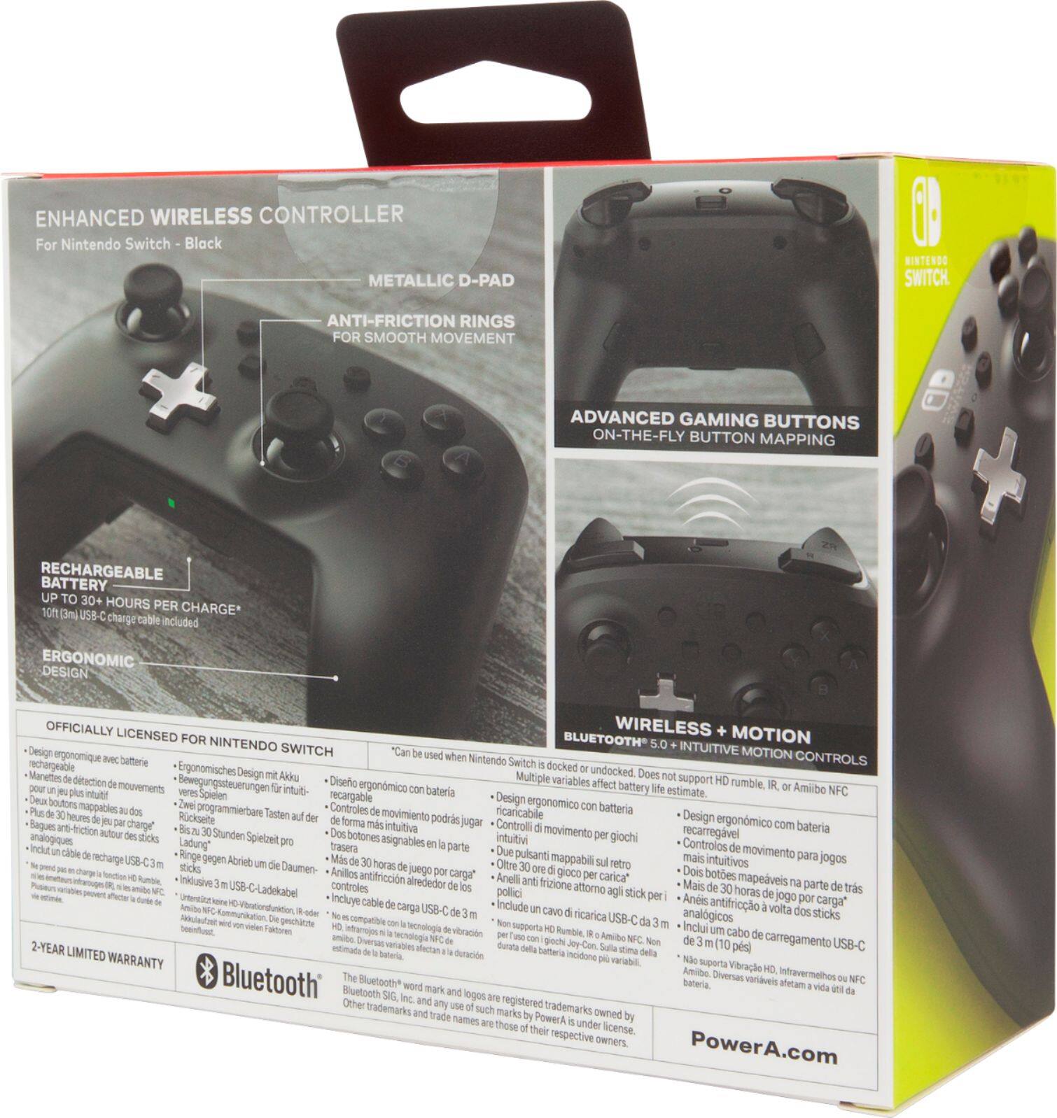 Alt View 18. PowerA - Enhanced Wireless Controller for Nintendo Switch - Black.