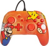 Front Zoom. PowerA - Enhanced Wired Controller for Nintendo Switch - Mario Vintage.