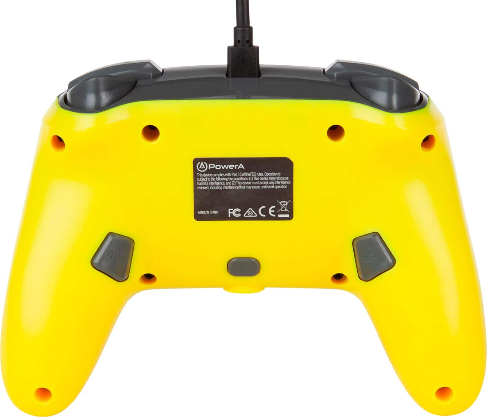 Back. PowerA - Enhanced Wired Controller for Nintendo Switch - Pokémon: Pikachu Grey.
