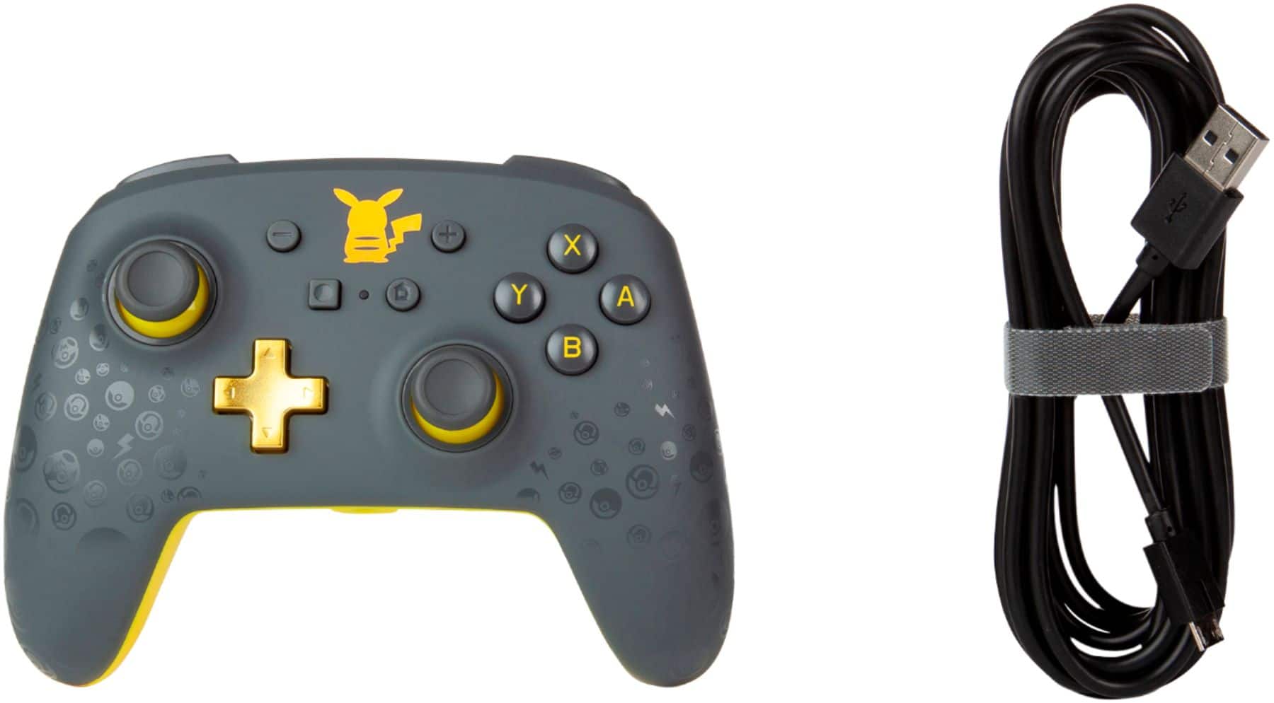Alt View 15. PowerA - Enhanced Wired Controller for Nintendo Switch - Pokémon: Pikachu Grey.