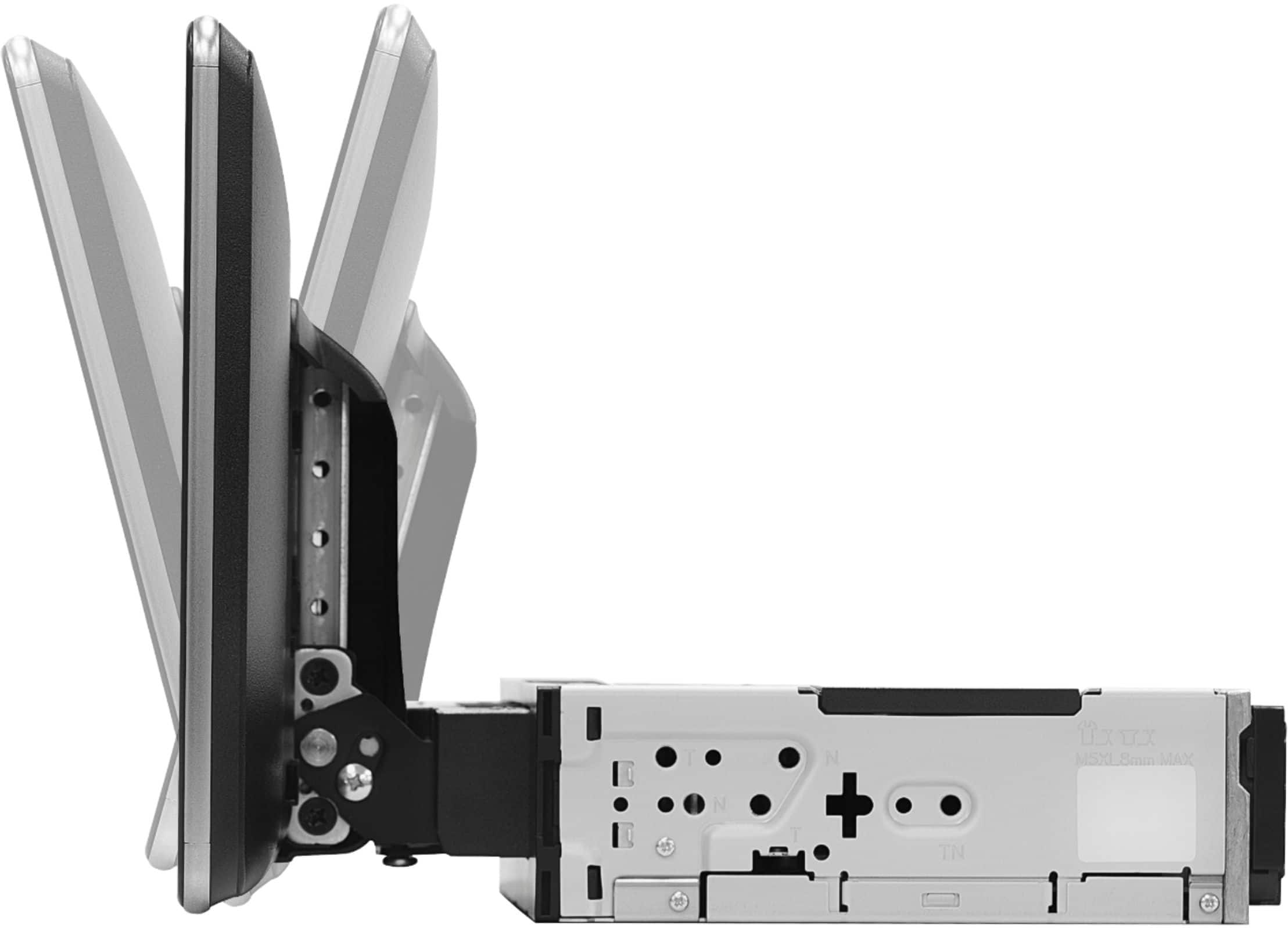 Left. Alpine - 11" Android Auto/Apple CarPlay™ - Built-in Bluetooth - Floating Screen Digital Multimedia Receiver - Black.