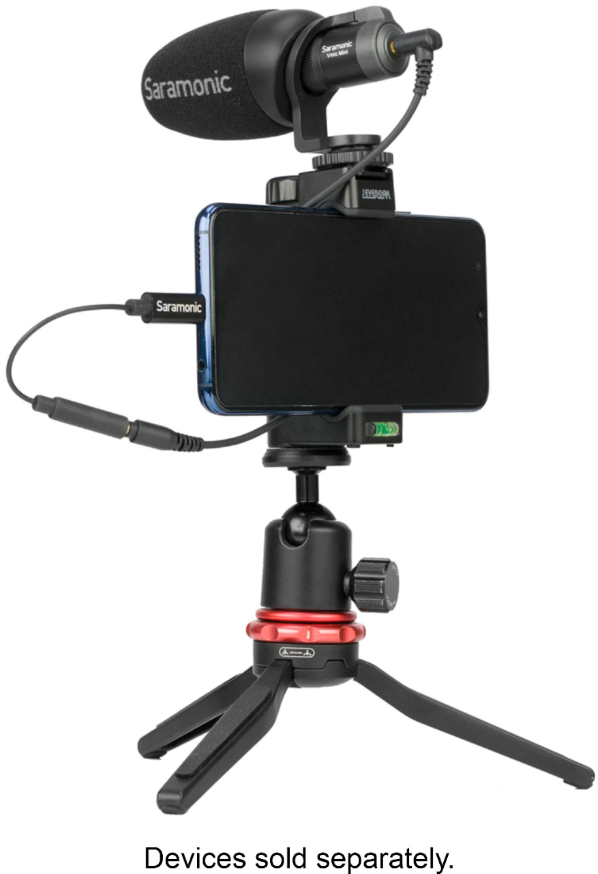 Alt View 11. Saramonic - Short USB Type-C Male to Gold-Plated Female 3.5mm TRS Adapter Cable (SR-C2003).