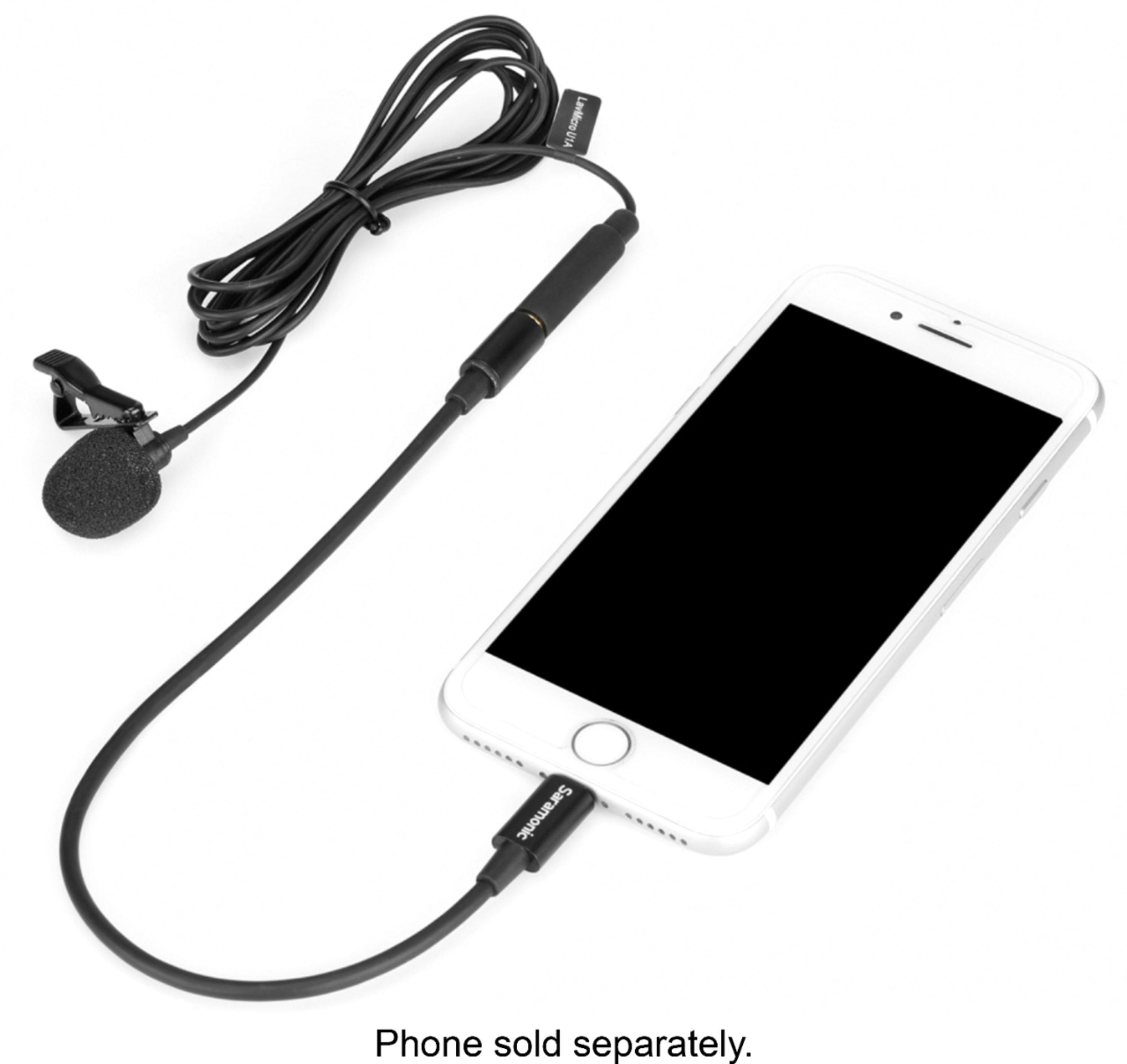 Alt View 11. Saramonic - Lavalier Microphone with Lightning for Apple iPhone, or iPad w/ a Built-in 6.6-foot (2m) Cable (LavMicro U1A).