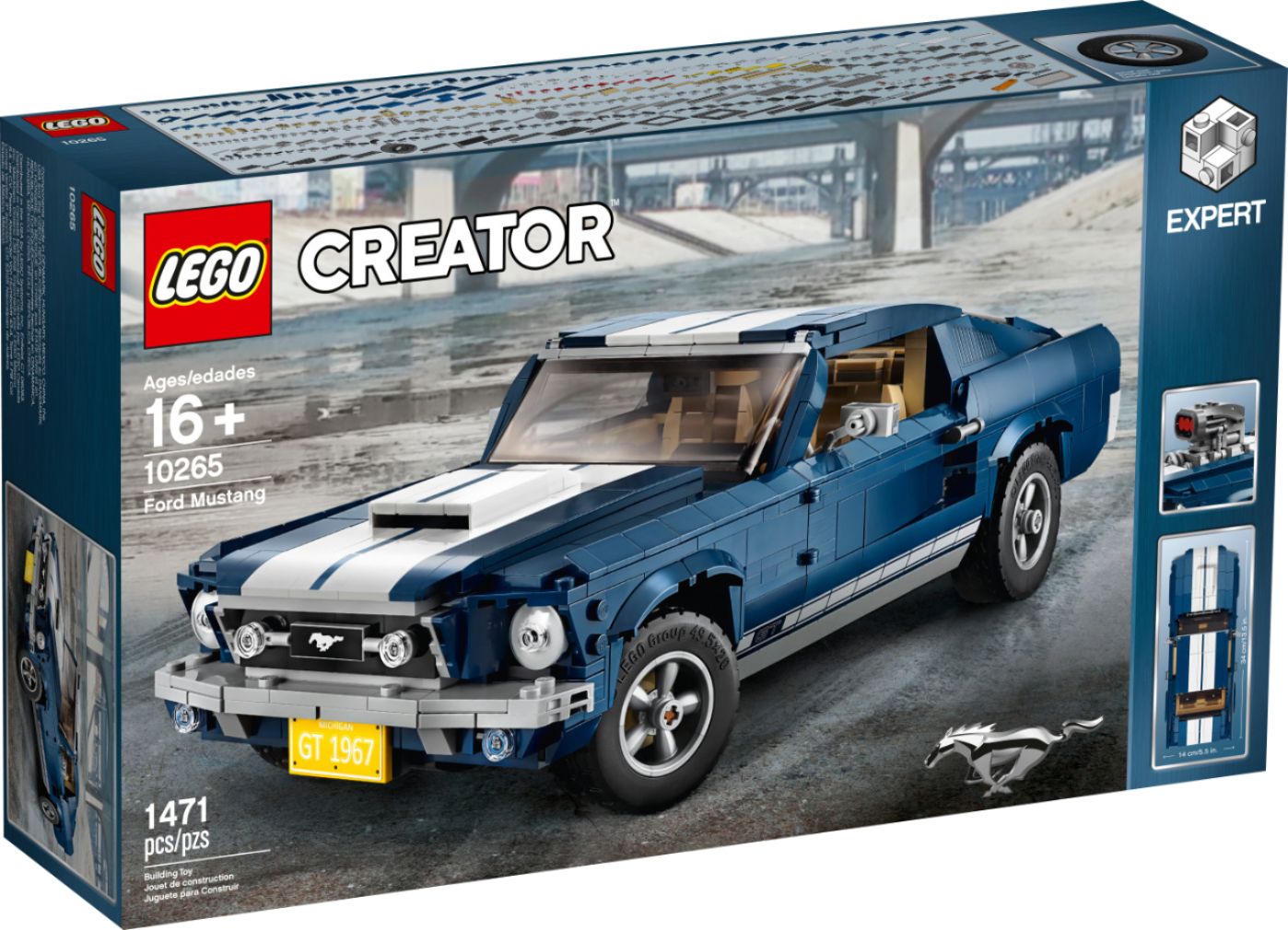 Left View: LEGO - Creator Expert Ford Mustang 10265