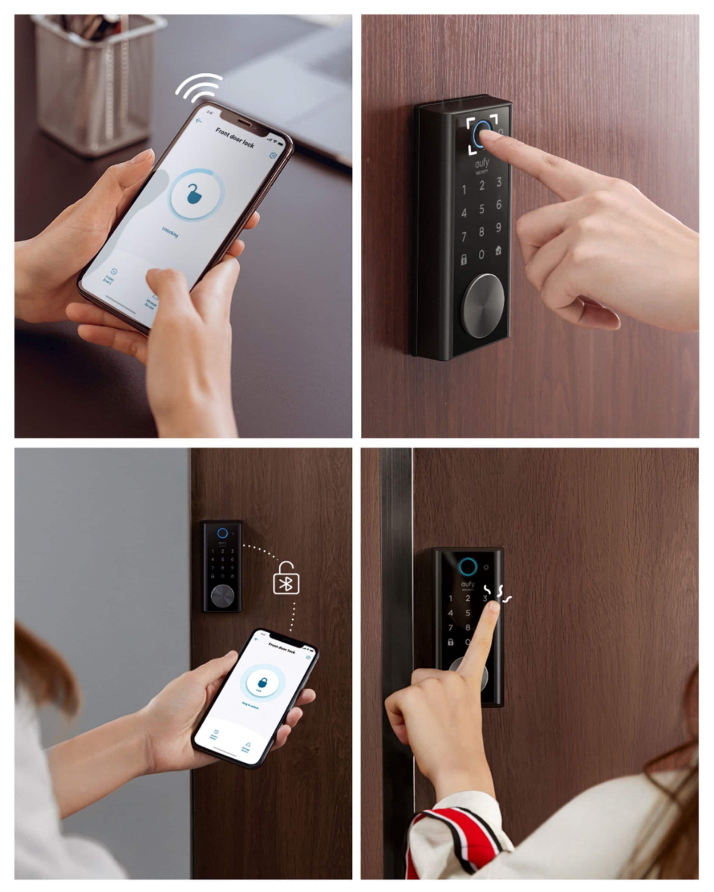 Alt View 13. eufy Security - Smart Lock Wi-Fi Replacement Deadbolt with eufy App|Keypad|Biometric Access - Black.