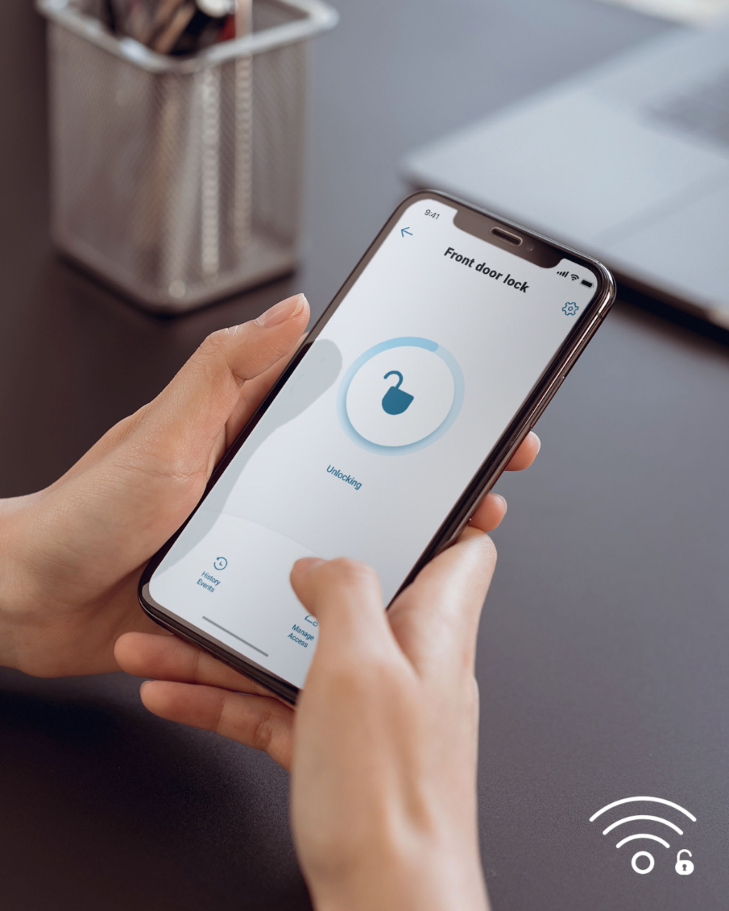 Left View: eufy Security - Smart Lock Wi-Fi Replacement Deadbolt with eufy App|Keypad|Biometric Access - Black