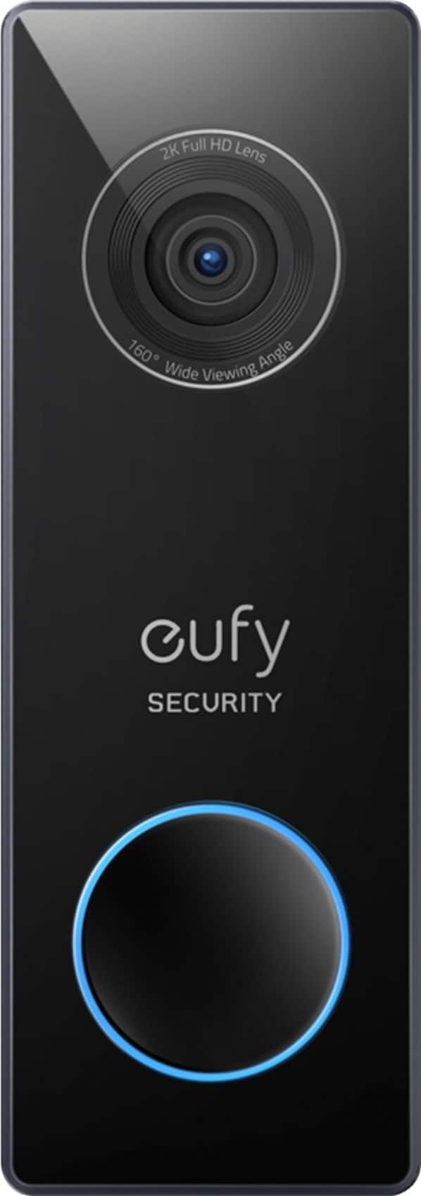 Angle. eufy Security - Smart Wi-Fi Video Doorbell 2K Pro Wired - Black/White.