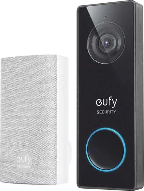 Front Zoom. eufy Security Wired Video Doorbell 2C, 5-Day Continuous Video Recording, No Monthly Fees, Local Storage, Free Chime.