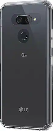 Front. SaharaCase - Crystal Series Carrying Case for LG Q70 - Clear.