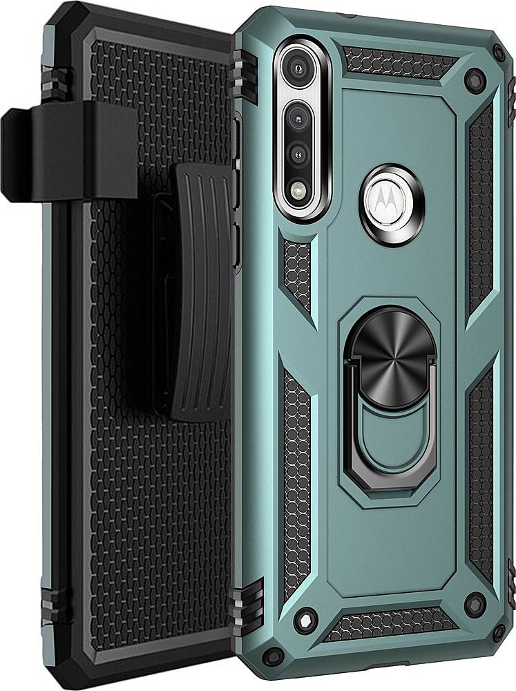 Alt View 11. SaharaCase - Military Kickstand Series Case for Motorola Moto G Fast - Green.