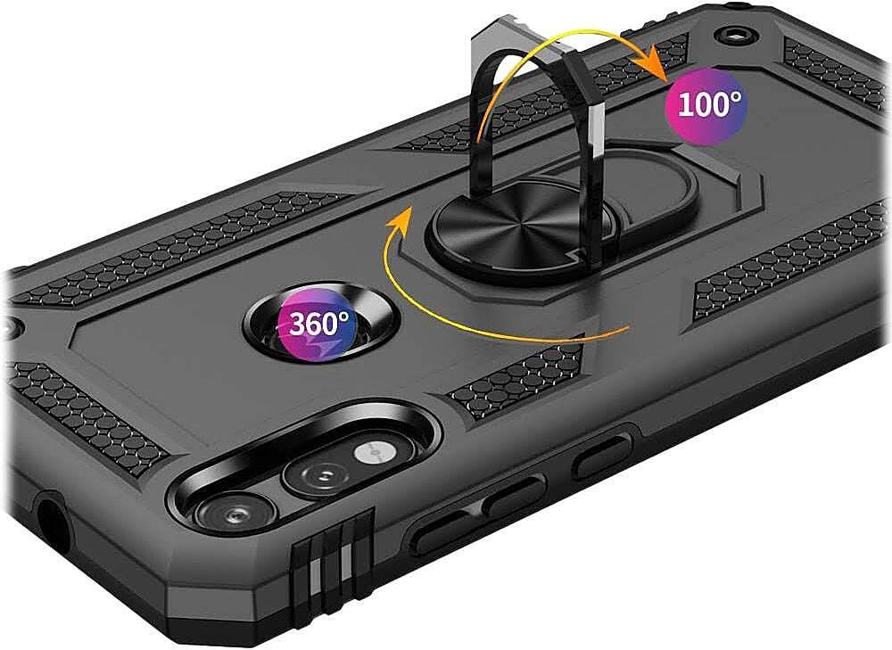 Alt View 13. SaharaCase - Military Kickstand Series Case for Motorola Moto E (2020) - Black.