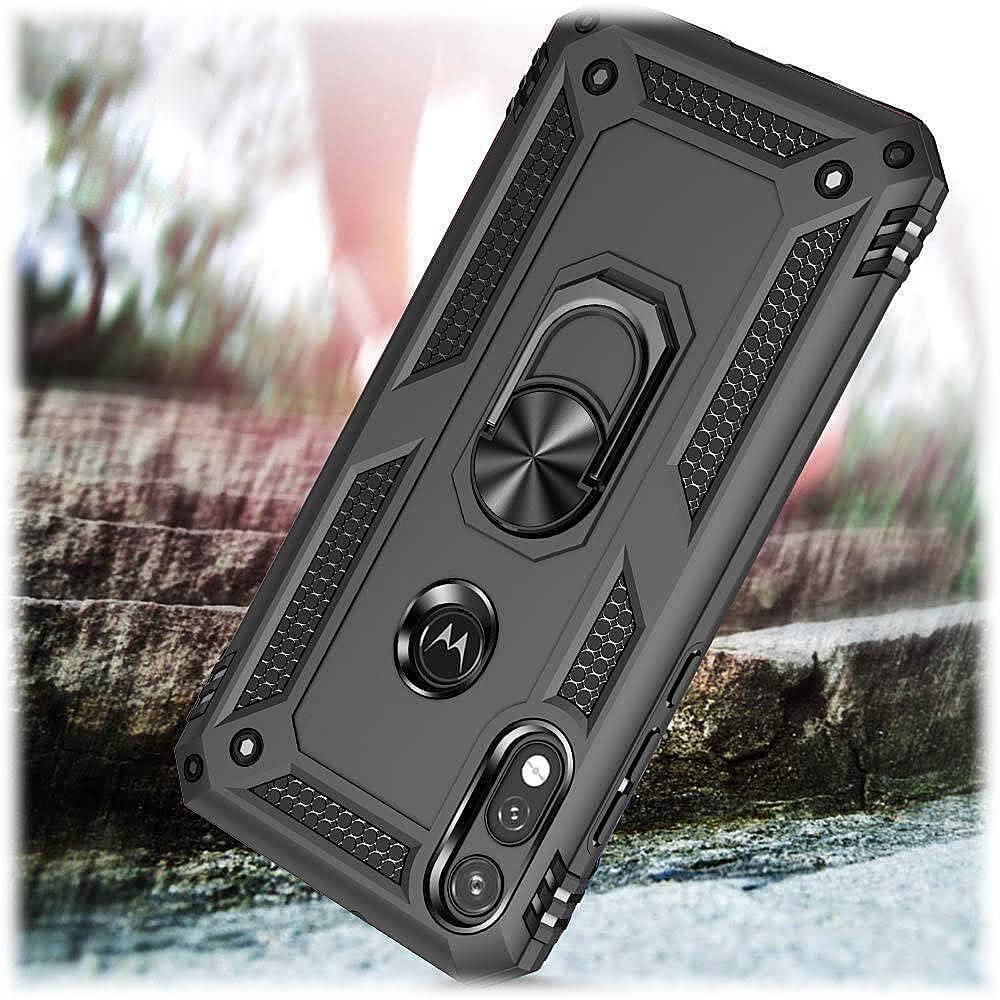 Alt View 15. SaharaCase - Military Kickstand Series Case for Motorola Moto E (2020) - Black.