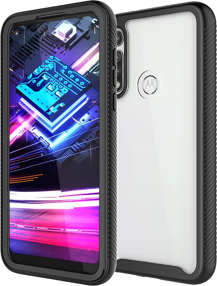 Alt View 11. SaharaCase - Grip Series Case for Motorola Moto G Fast - Black.