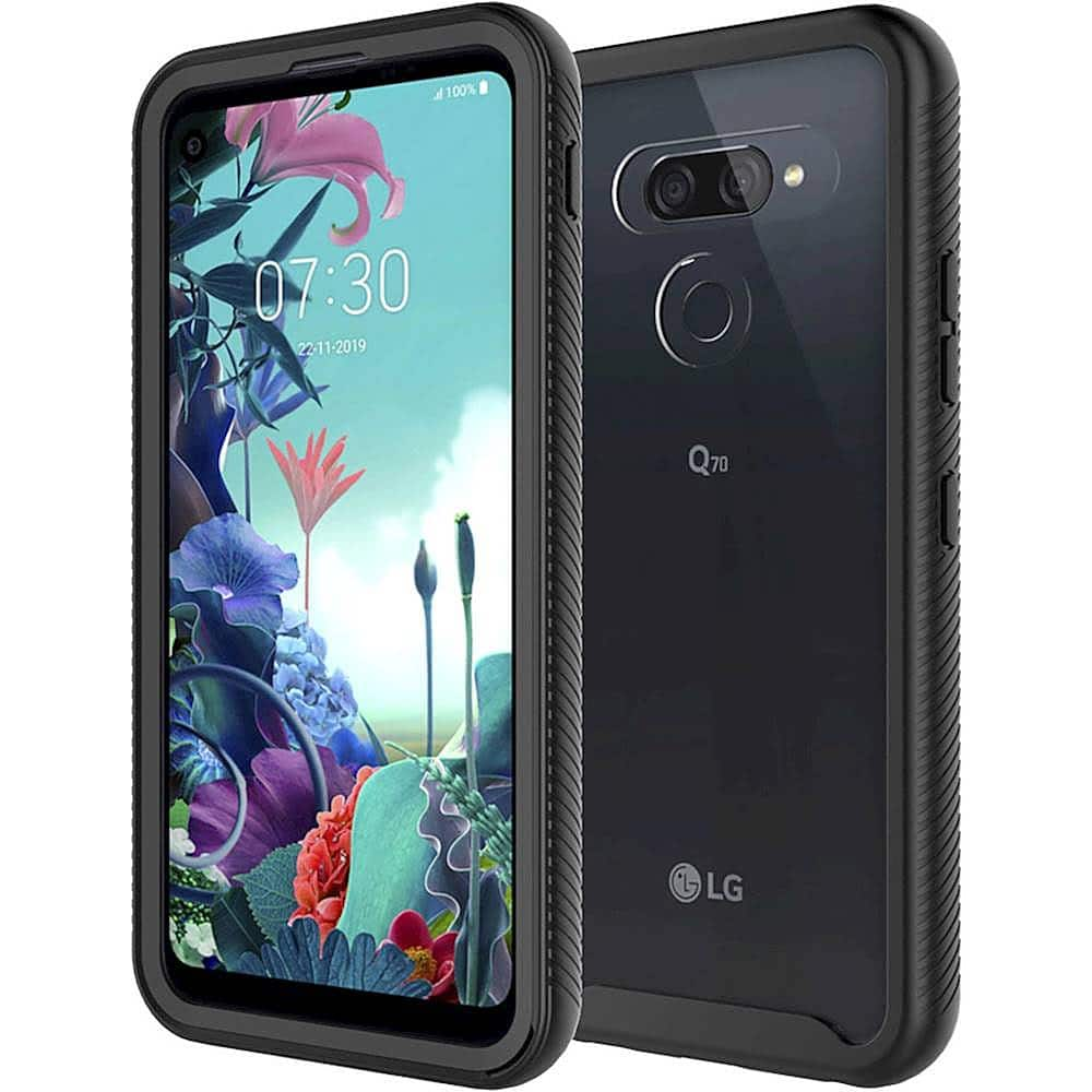 Best Buy SaharaCase Grip Series Carrying Case for LG Q70 Black SB