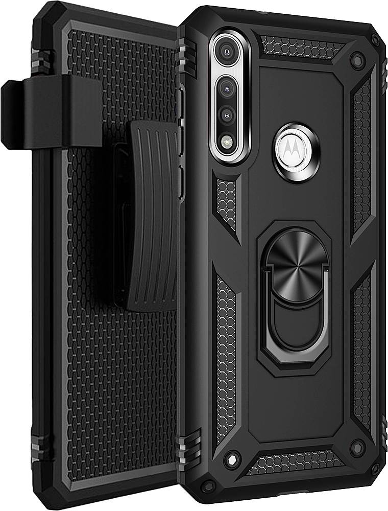 Alt View 11. SaharaCase - Military Kickstand Series Case for Motorola Moto G Fast - Black.