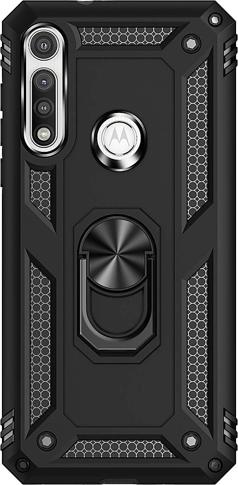 Alt View 1. SaharaCase - Military Kickstand Series Case for Motorola Moto G Fast - Black.