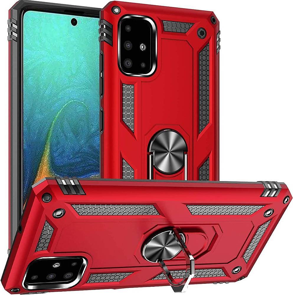Alt View 13. SaharaCase - Military Kickstand Series Case for Samsung Galaxy A71 5G - Red.