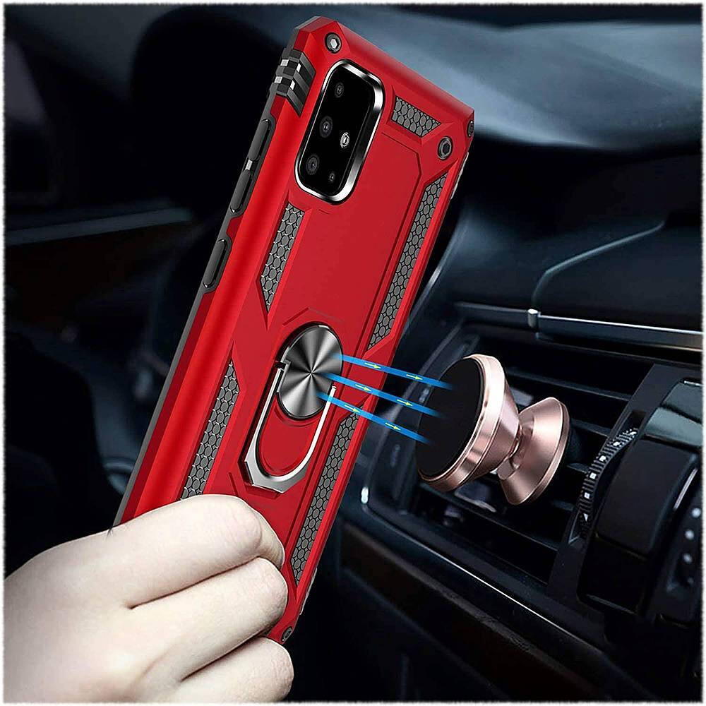 Alt View 16. SaharaCase - Military Kickstand Series Case for Samsung Galaxy A71 5G - Red.