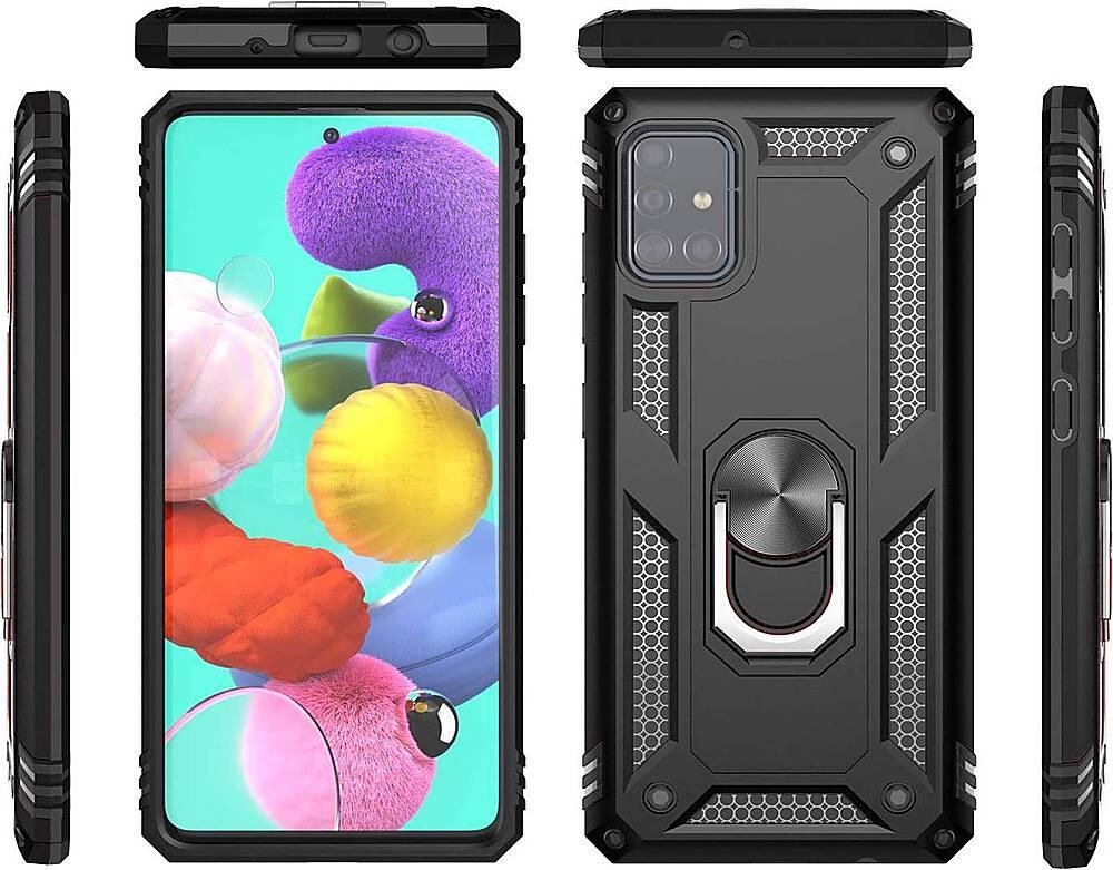 Alt View 12. SaharaCase - Military Kickstand Series Case for Samsung Galaxy A71 5G - Black.