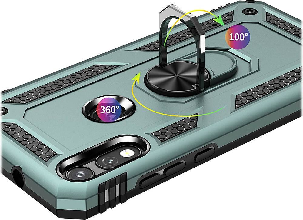 Alt View 12. SaharaCase - Military Kickstand Series Case for Motorola Moto E (2020) - Green.