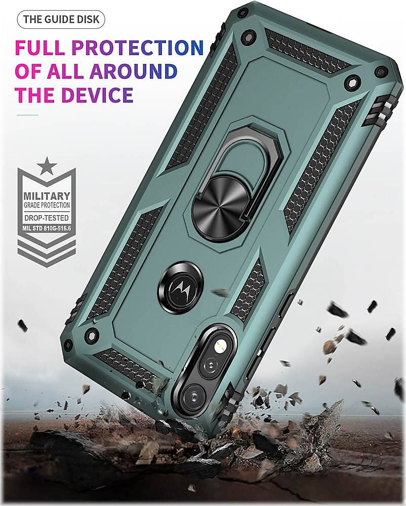 Alt View 13. SaharaCase - Military Kickstand Series Case for Motorola Moto E (2020) - Green.