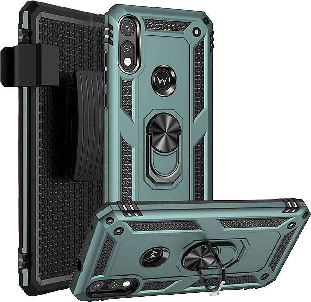 Alt View 15. SaharaCase - Military Kickstand Series Case for Motorola Moto E (2020) - Green.