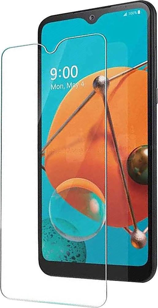 Left. SaharaCase - ZeroDamage Tempered Glass Screen Protector for LG K51 - Clear.