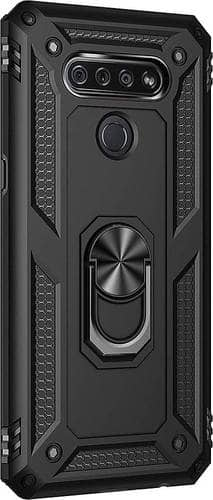 SaharaCase - Military Kickstand Series Skin Case for LG K51 - Black